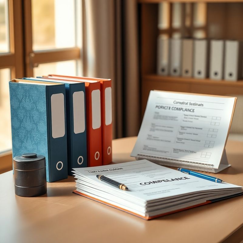 Bibliorafturi de conformitate și liste de verificare pe biroul unui consultant